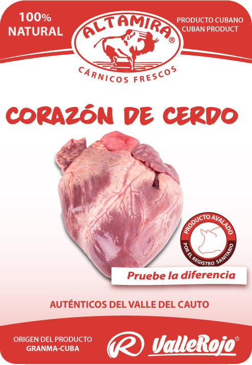 Corazon Cerdo  paquete 0,8 - 1 Kg