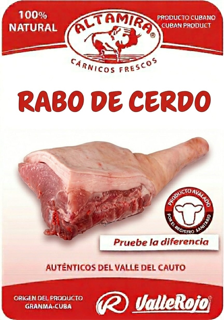 Rabo de Cerdo (paquete 0.8 - 1.0 kg)
