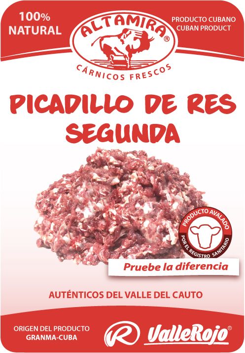 Picadillo de carne de res de segunda paquete de 0.8 a 1Kg