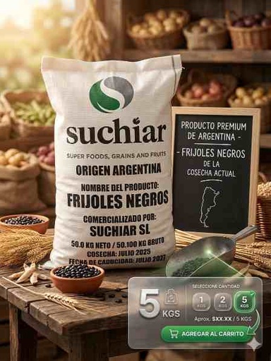 Frijol negro importado. (5kgs)